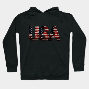 letter version of the usa flag Hoodie